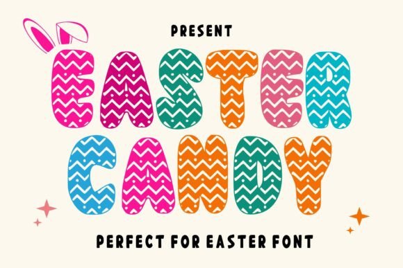 Easter Candy Font for Creative Design