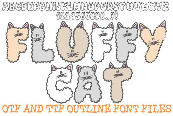 Fluffy Cat Font for Creative Brands
