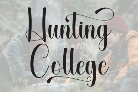 Hunting College Font: A Sweet Handwritten Display for Editorial Design