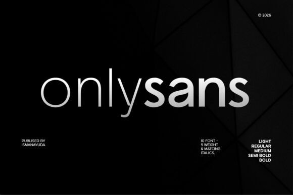 Onlysans: A Modern Sans Serif for Clean Design
